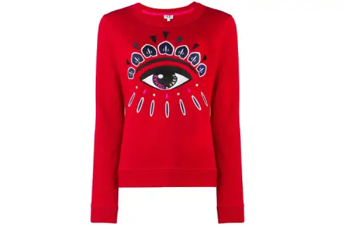KENZO Sweatshirts Women's Red Crew Neck Moderate Regular