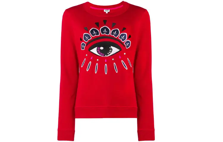 KENZO Sweatshirts Women's Red Crew Neck Moderate Regular