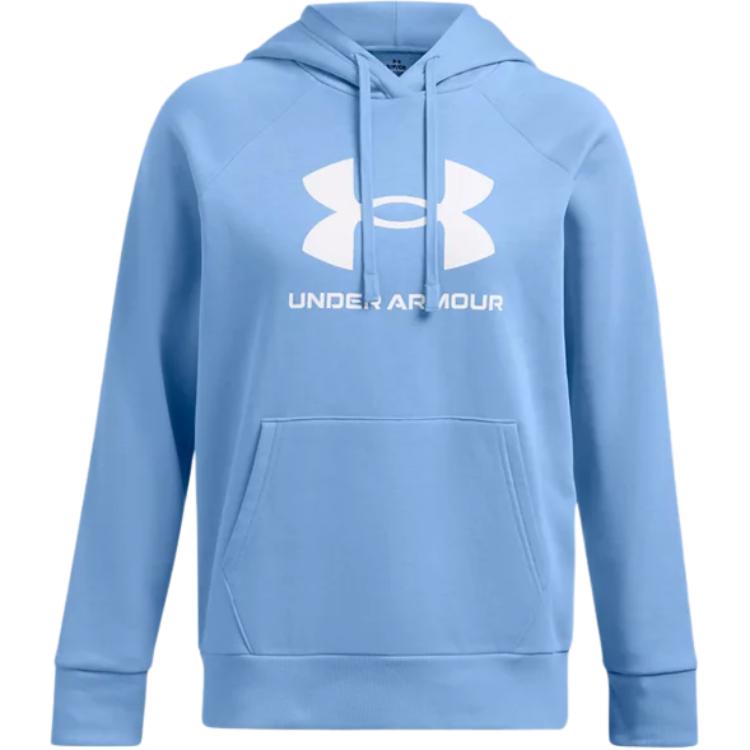 Under Armour Rival FleeceBig Logo UA Hoodie Sweatshirt Women's Horizon Blue