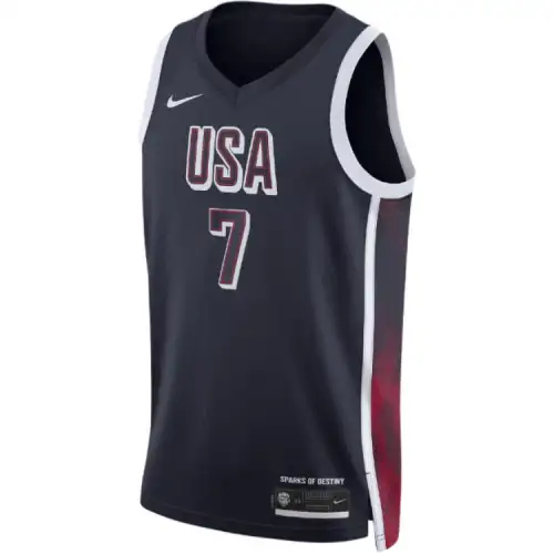 Nike USA Basketball Team Olympic Series Dri-FIT Kevin Durant Alphabet Print V-neck Pullover Sleeveless Basketball Jersey Men's Navy