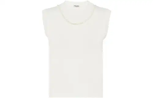 MIU MIU SS22 Tank Top Women's White