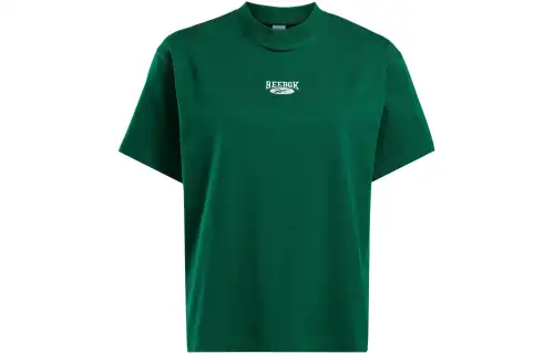 Reebok T Shirts Women's Green Crew Neck Moderate Straight Fit