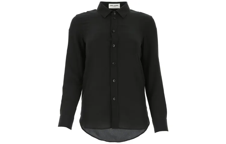 classic collar silk shirt