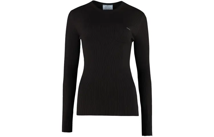 PRADA Knitwear Women's Black Crew Neck Moderate Other