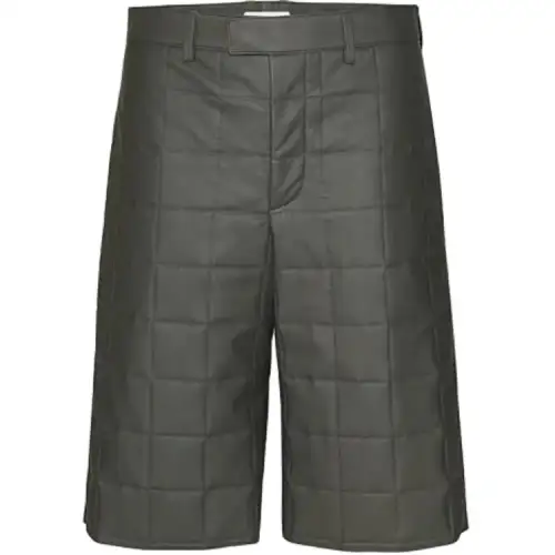 Bottega Veneta Leather Quilted Puffer Shorts