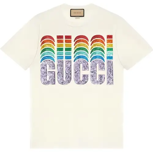【Previous Season】sequin-embellished short-sleeve T-shirt
