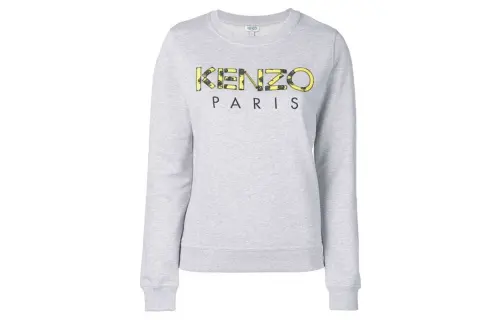 KENZO Sweatshirts Women's Gray Crew Neck Moderate Regular