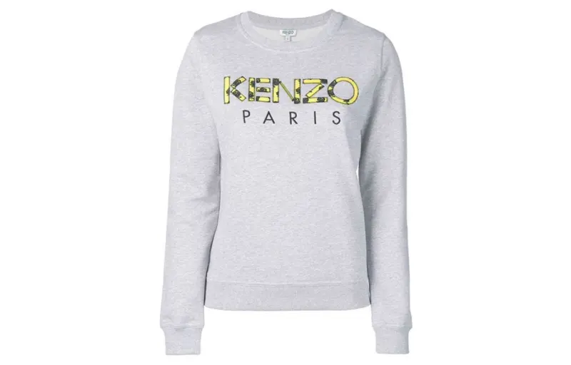 KENZO Sweatshirts Women's Gray Crew Neck Moderate Regular