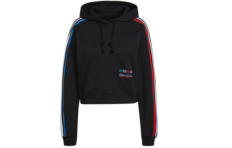 Женское худи adidas originals Cropped (черное)