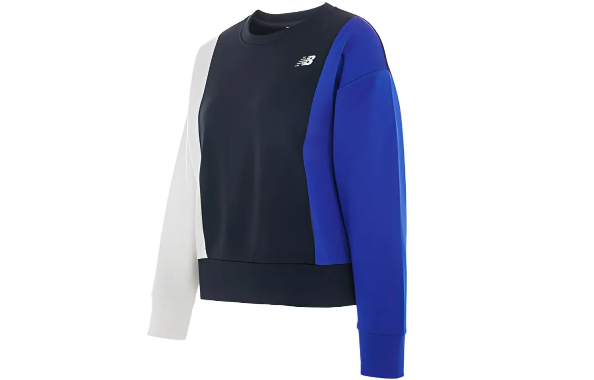 New Balance Colorblock Pullover Sweatshirt Women's Blue