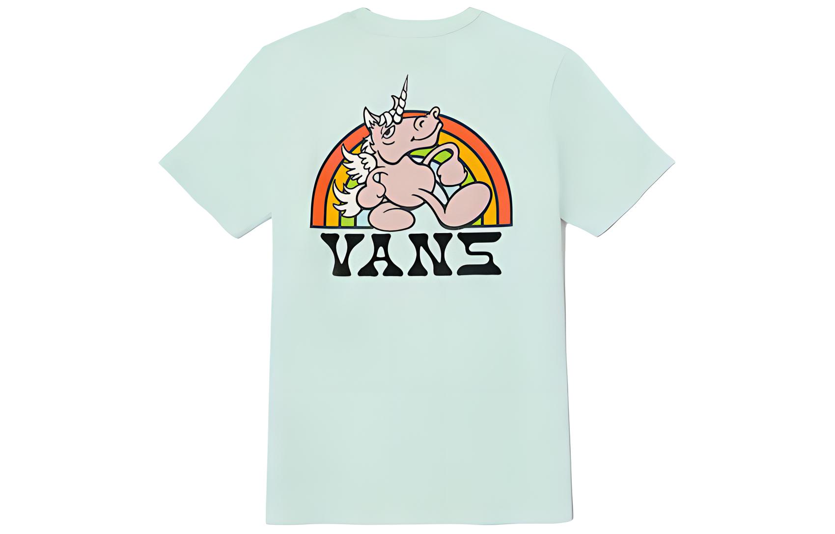 Женская футболка Vans Vans Rainbow Unicorn T (светло-зеленая)