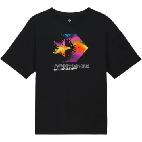 Converse T Shirts Women's Black Crew Neck