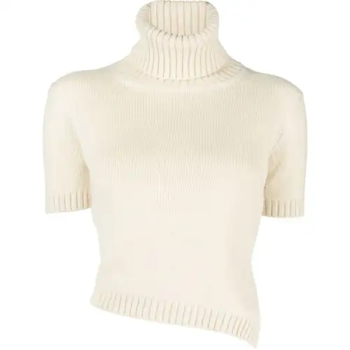 THE ROW Asymmetric Roll-neck Top