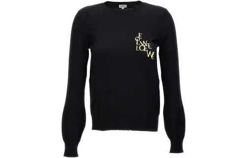 LOEWE Sweaters Women's Black Crew Neck Moderate Other