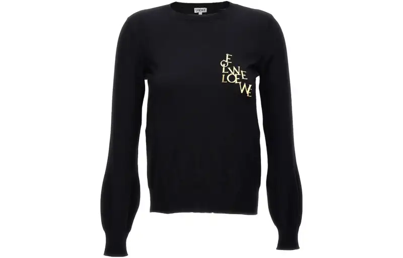 LOEWE Sweaters Women's Black Crew Neck Moderate Other
