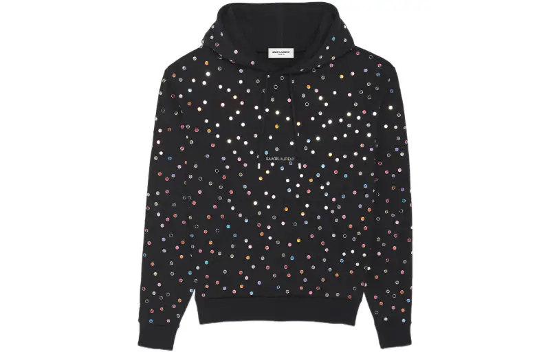 SAINT LAURENT Logo-print Drawstring Hoodie