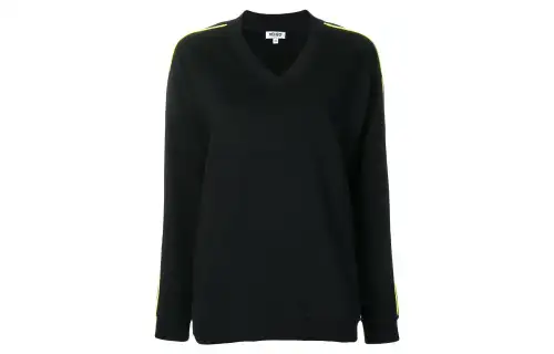 KENZO Sweatshirts Women's Black V Neck Moderate Regular