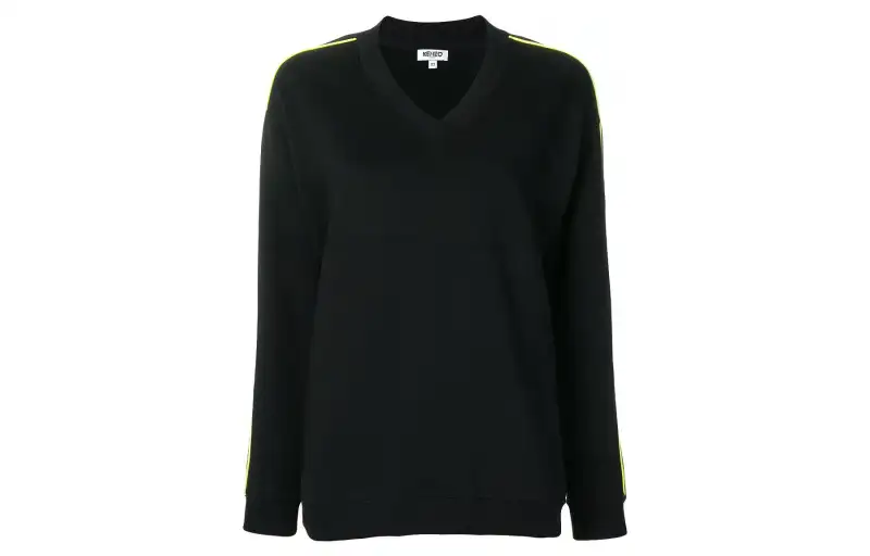 KENZO Sweatshirts Women's Black V Neck Moderate Regular