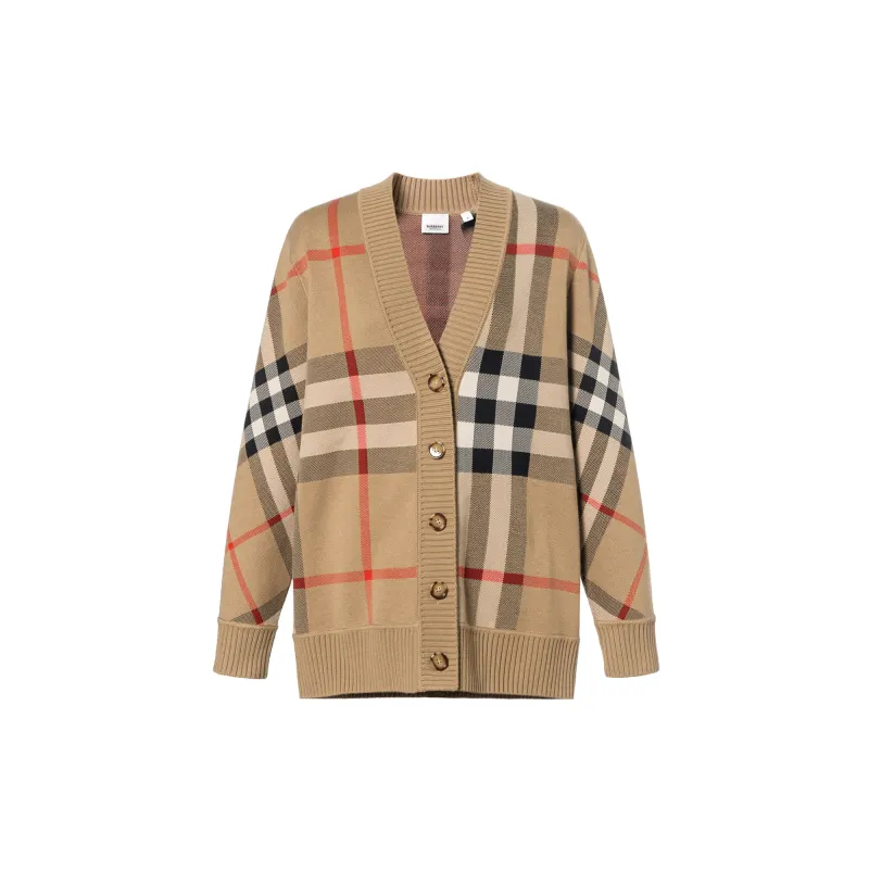 【Previous Season】Cardigan con scollo a V Vintage Check
