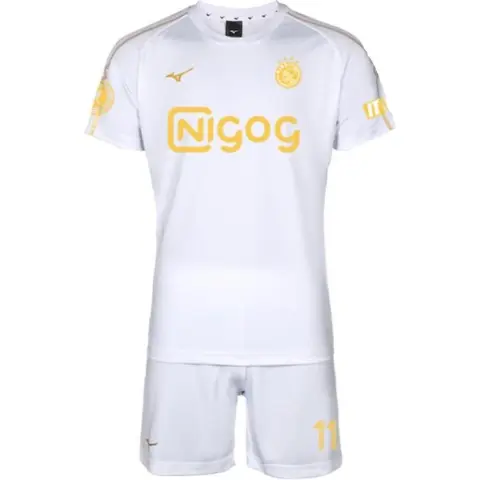 Mizuno Soccer Jersey Set Men's White Gold