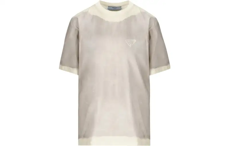 Prada round-neck short-sleeve top