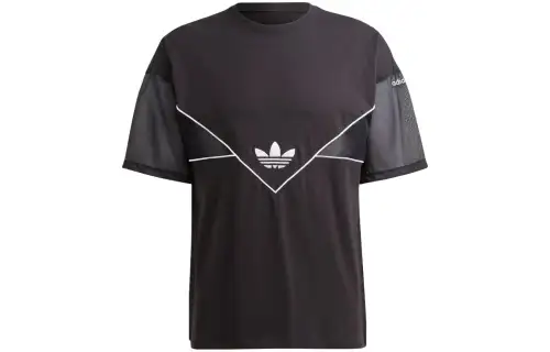 Adidas Originals T Shirts Women's Black Crew Neck Moderate Straight Fit