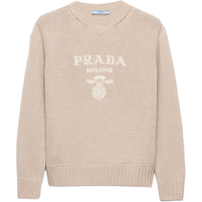 PRADA Logo jacquard Crew neck Sweater