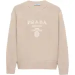 PRADA Logo jacquard Crew neck Sweater