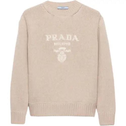 PRADA Logo jacquard Crew neck Sweater