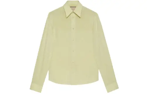 GUCCI Shirts Women's Yellow Pointed Collar Moderate Other