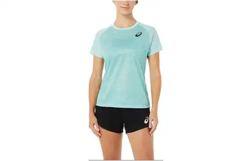 Asics Light Short Sleeve Top T Shirt Women's Light Blue