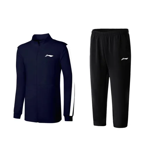 Li Ning Sweatshirt Sets Unisex Stand Collar Moderate