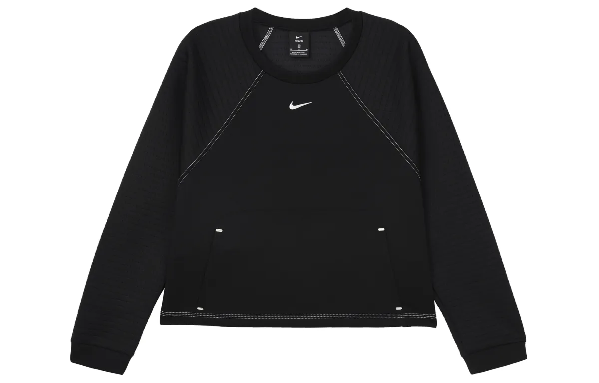 Nike Sweatshirts Women's Black Crew Neck Moderate Regular
