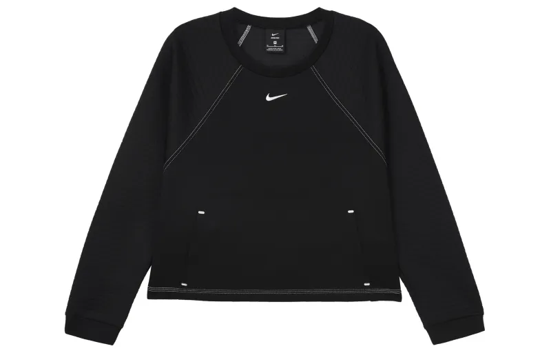 Nike Sweatshirts Women's Black Crew Neck Moderate Regular