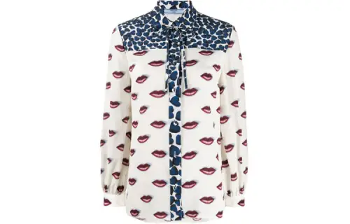 PRADA Shirts Women's White Lapel Moderate Shirt