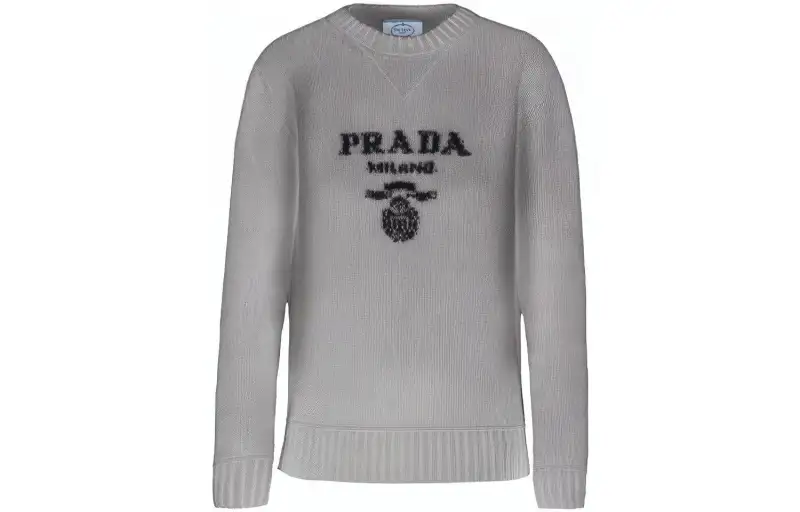 【Previous Season】logo-intarsia cashmere-wool jumper