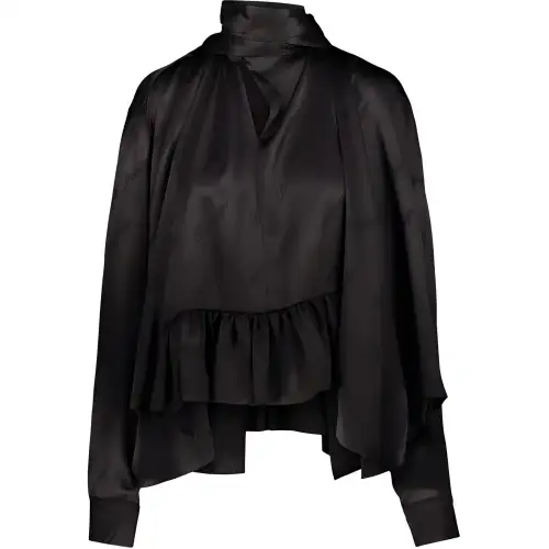 Balenciaga Logo Jacquard Blouse