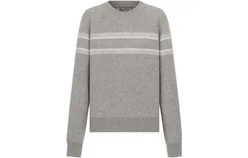 DIOR Reversible Crew Neck Sweater Women's Gray