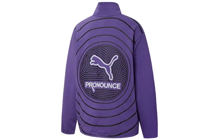 PUMA X PRONOUNCE Sweatshirts Women's Violet Stand Collar Moderate Straight Fit