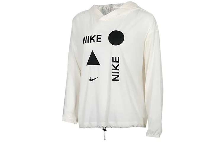 Nike Sweatshirts Women's Light Ivory Hooded Moderate Regular