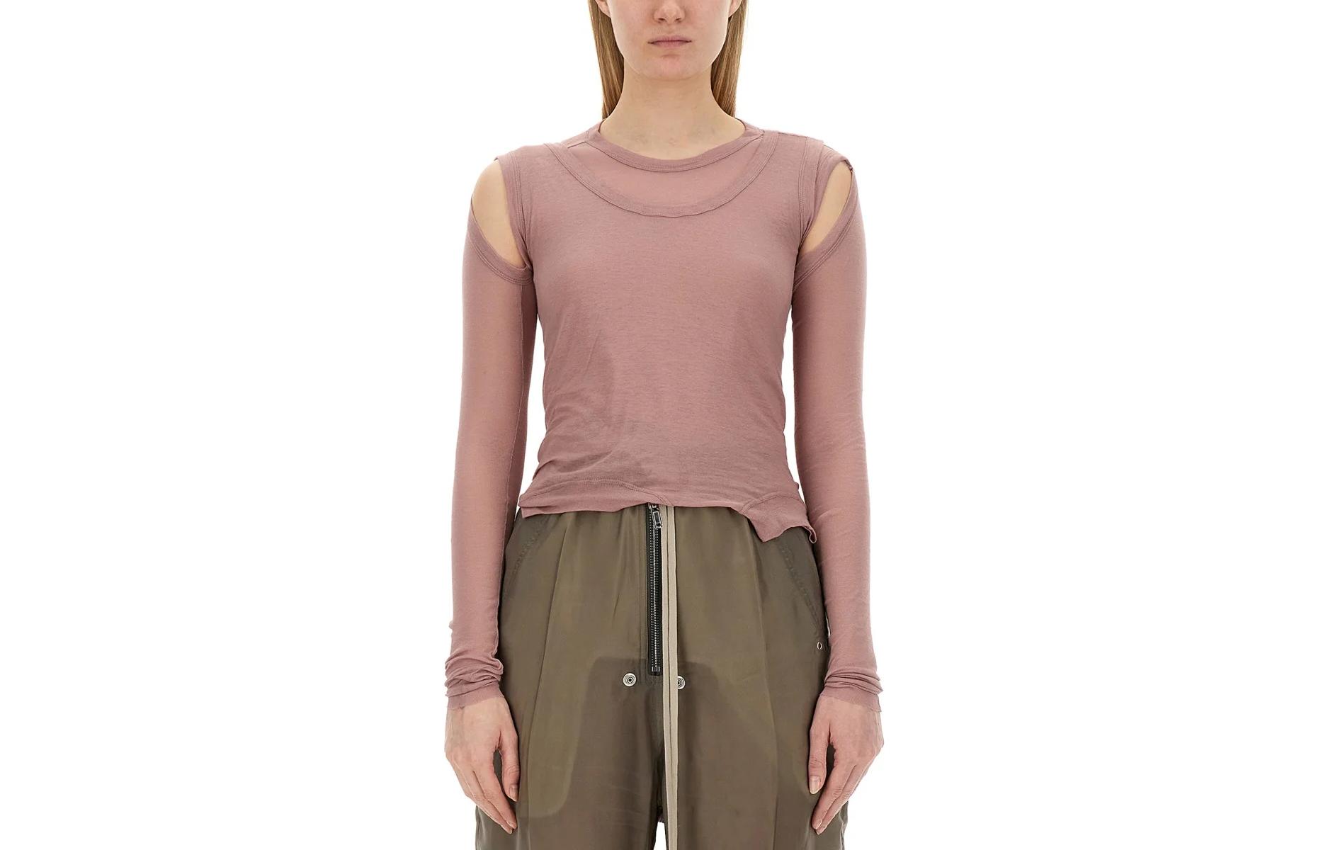 RICK OWENS Layered Distressed effect Top