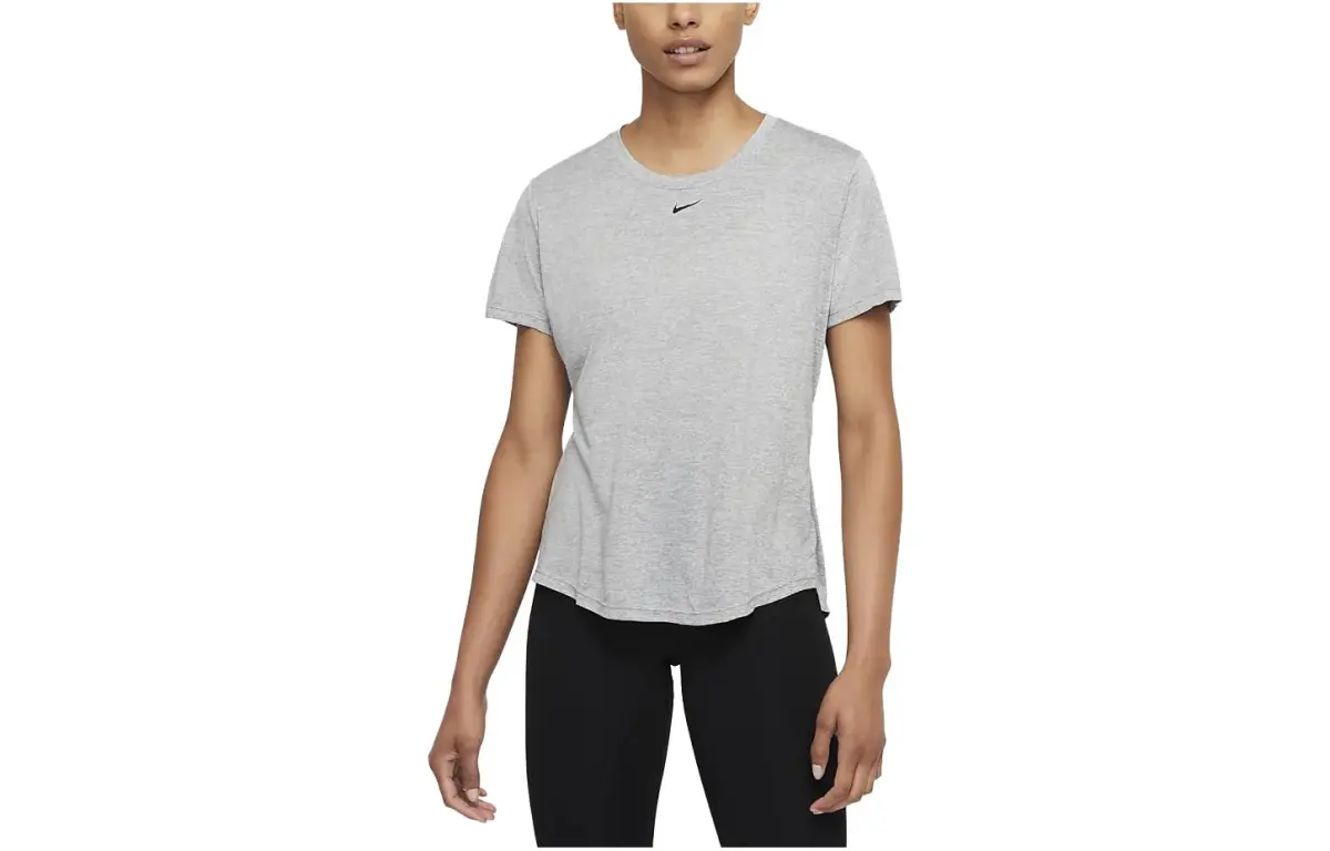 Nike T-Shirts Women's Grain Gray Crew Neck Moderate