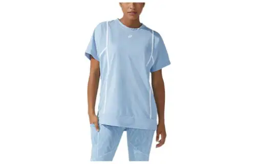 Asics New Strong 92 Short Sleeve Top T Shirt Women's Blue