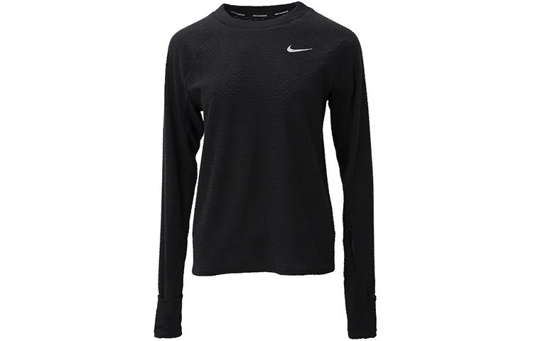 Nike Sweatshirts Women's Black Crew Neck Moderate Regular