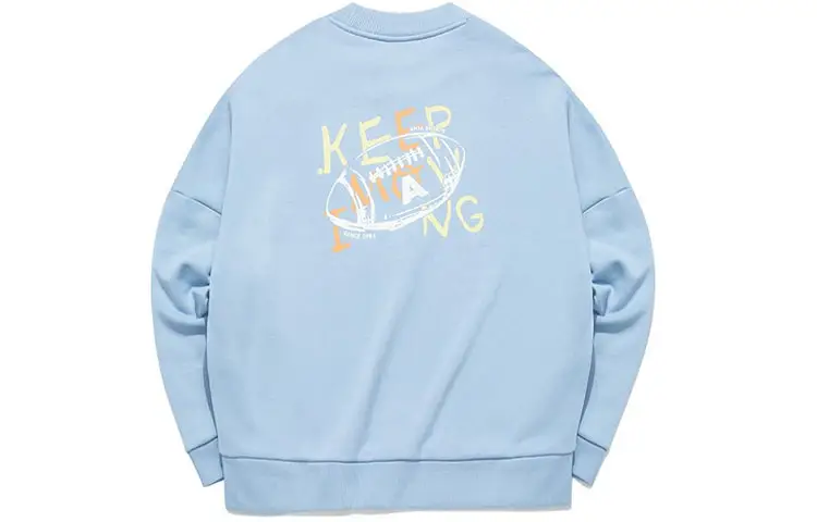 ANTA Life Collection Sweatshirts Women's Blue Crew Neck Thickened Regular