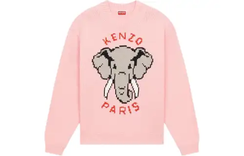 KENZO Elephant' Wool Jumper Sweater Women's Pink