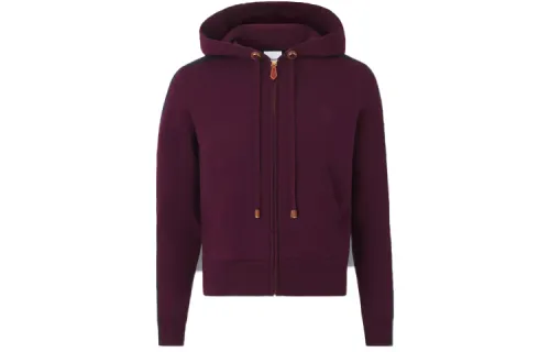 Burberry Sweatshirts Women's Dark Chestnut Hooded Moderate Regular