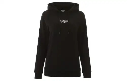 KENZO Sweatshirts Women's Black Hooded Moderate Regular
