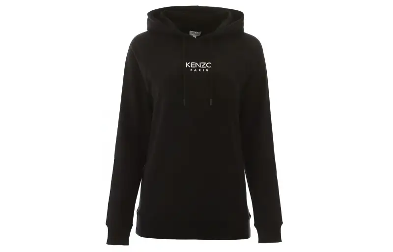 KENZO Sweatshirts Women's Black Hooded Moderate Regular