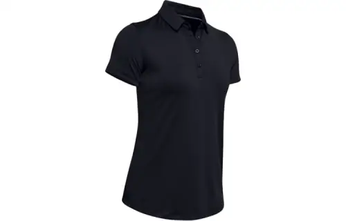 Under Armour Zinger Polo Shirts Women's Black Polo Collar Moderate Straight Fit